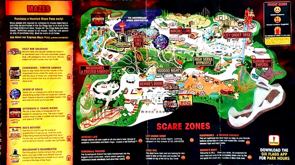 six flags map 2022